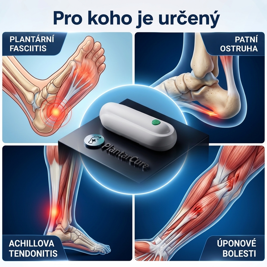 Pro koho je PlantarCure vhodný – bolest paty, plantární fasciitida, patní ostruha, Achillova šlacha